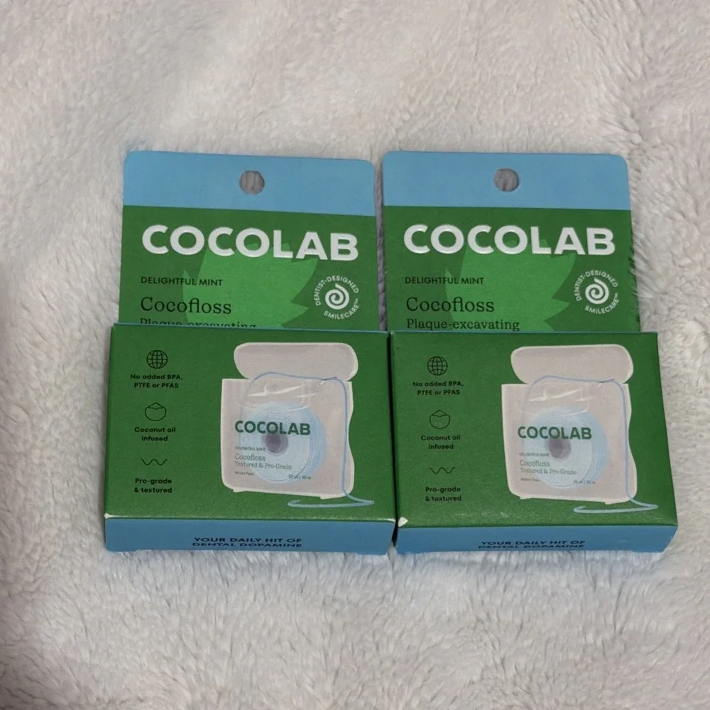 (LOT OF 2) Cocolab Coco Floss Delightful Mint 33yd